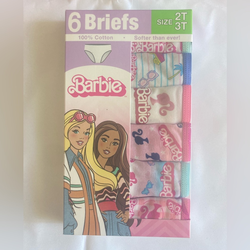 Barbie Girls Briefs Set - Pink, White, Mint, Purple, Blue